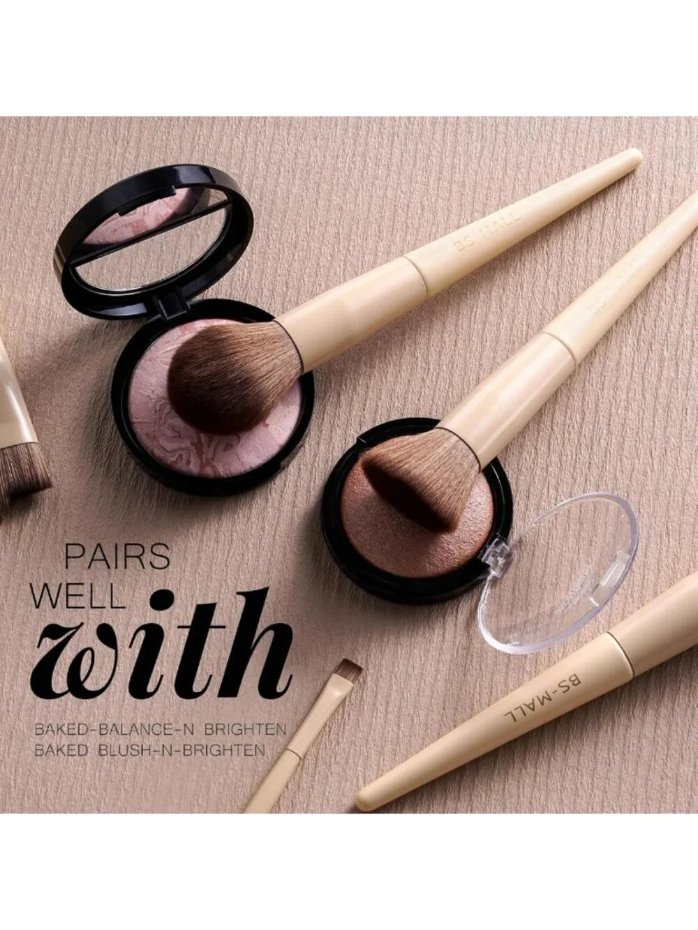 18-Piece Professional Makeup Brush Set with Travel Case | Foundation, Concealer